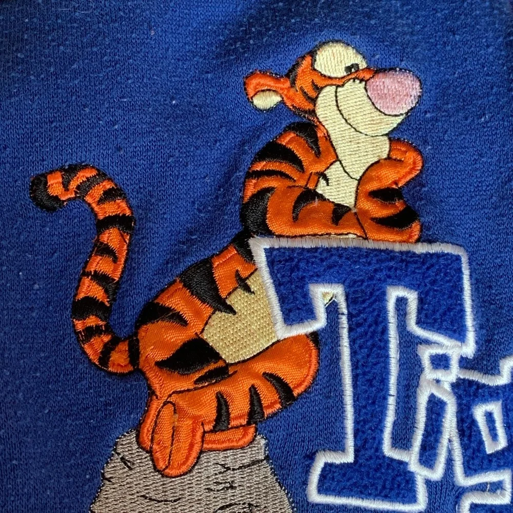 Disney Vintage Pooh Embroidered Tigger Tiggerific Blue, Red Zip-Up Boys Vest 4T